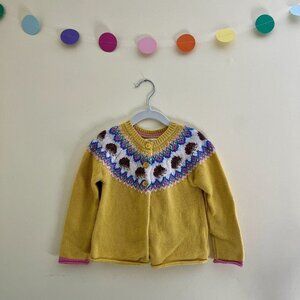 Baby Boden Hedgehog Fair Isle Cardigan